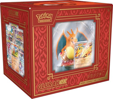 Pokémon Trading Card Game: Charizard-ex Super Premium Collection (3 holographic promo cards, 1 card display figure & 10 booster packs) on sale